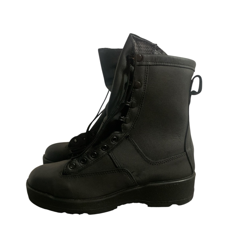 Rocky Military Black Leather Combat Boots Men 8.5W